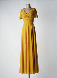 Rochie lungă mâneci scurte mâneci scurte galben FASHION NEW YORK femme