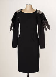 Rochie midi mâneci lungi mâneci lungi negru CARLA RUIZ femme