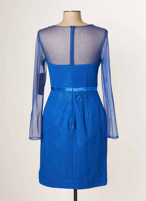 Rochie midi mâneci lungi mâneci lungi albastru FASHION NEW YORK femme