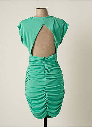Rochie midi închidere cu fermoar la spate mâneci scurte verde CARLA RUIZ femeie