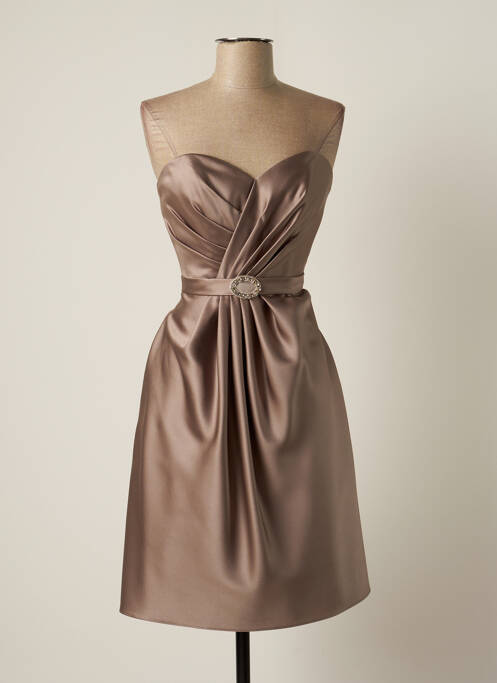 Rochie midi maro FASHION NEW YORK femeie