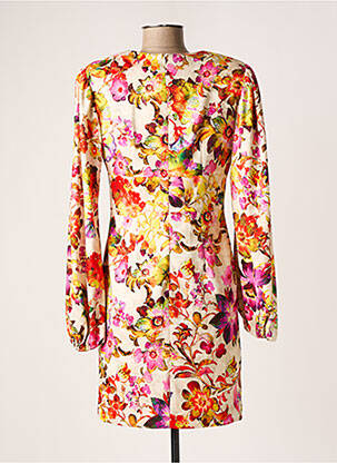 Rochie midi imprimeu floral mâneci lungi bej CARLA RUIZ femeie