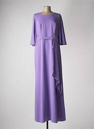 Rochie lungă croială fluidă mâneci 3/4 violet CARLA RUIZ femeie
