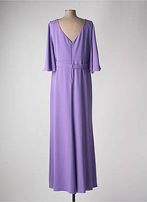 Rochie lungă croială fluidă mâneci 3/4 violet CARLA RUIZ femeie