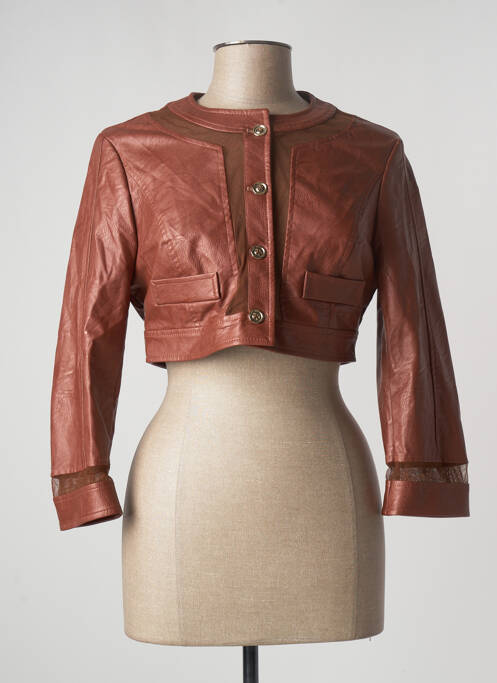 Geci din piele ecologică maro EDAS femeie