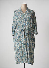 Rochie midi imprimeu floral mâneci 3/4 albastru DIANE LAURY femeie