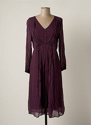 Rochie midi mâneci lungi mâneci lungi violet NOA NOA femeie