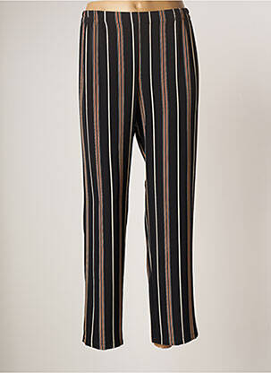 Pantalon drept talie elastică mărime normală negru TELMAIL femeie