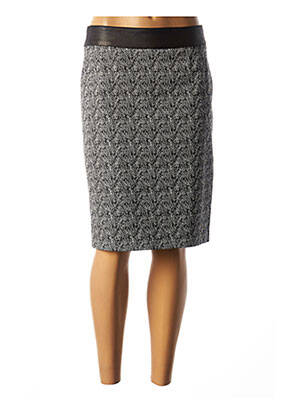 Fustă midi croială dreaptă negru GEVANA femme