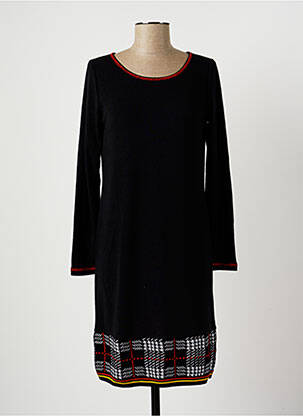 Rochie pulover elasticitate mâneci lungi negru TELMAIL femme