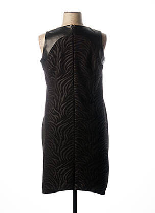Rochie midi imprimeu fantezie fără mâneci negru JEAN DELFIN femeie