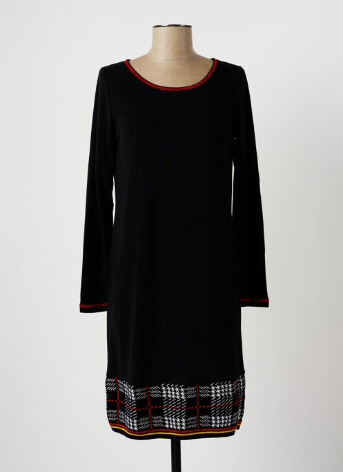 Rochie pulover elasticitate mâneci lungi negru TELMAIL femme