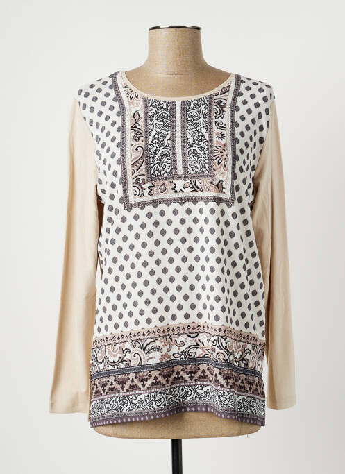 Top bej GRIFFON femeie