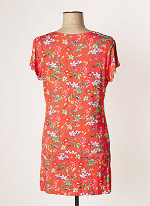 Rochie midi imprimeu floral mâneci scurte roșu TESSY femeie
