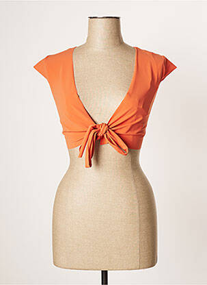 Cardigan petrecut portocaliu PAIN DE SUCRE femeie