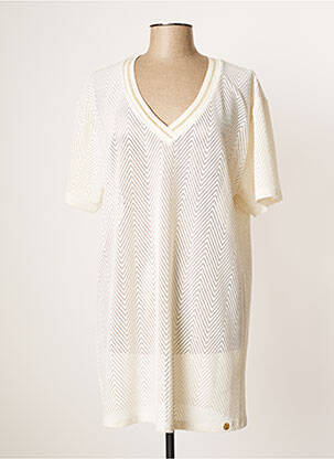 Rochie midi mâneci scurte mâneci scurte bej FERAUD femeie