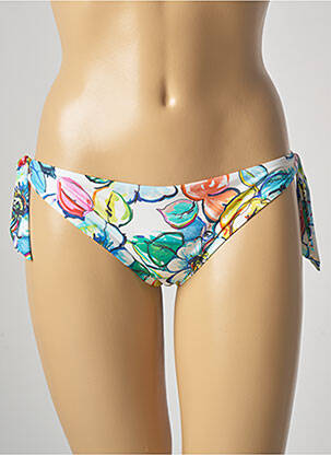 Chiloți de baie imprimeu floral bikini alb ROIDAL femeie