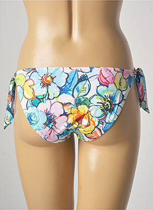 Chiloți de baie imprimeu floral bikini alb ROIDAL femeie