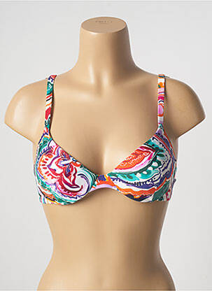 Sutien de costum de baie elasticitate top sutien modelat alb ROIDAL femeie