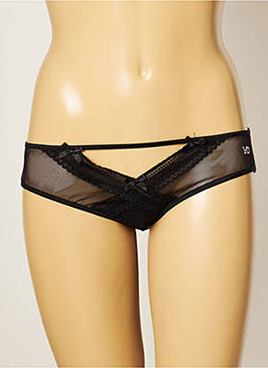 Chilot efect material satinat negru LUXORY femeie