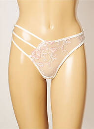 Tanga efect material satinat bej MILLESIA femme