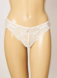 Tanga efect material satinat alb MILLESIA femme