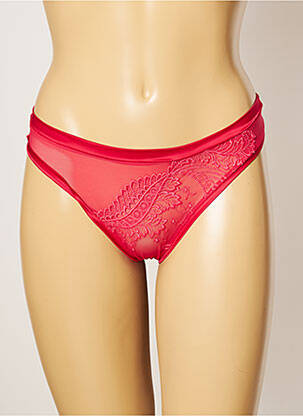 Tanga efect material satinat roz RCRESCENTINI BY COTTON BLUB femeie
