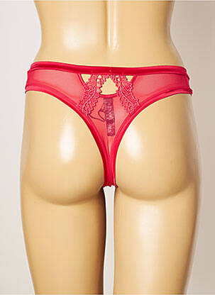 Tanga efect material satinat roz RCRESCENTINI BY COTTON BLUB femeie