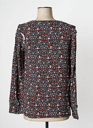 Cămașă imprimeu floral mâneci lungi negru C'EST BEAU LA VIE femeie