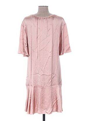 Rochie midi mâneci scurte mâneci scurte roz PAULE KA femeie