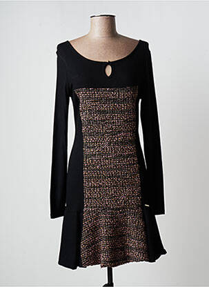 Rochie midi mâneci lungi mâneci lungi negru FLY GIRL femeie