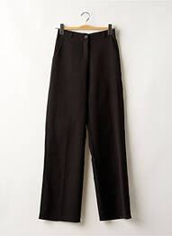 Pantalon drept țesătură poplin mărime normală negru ZOHOHA femme