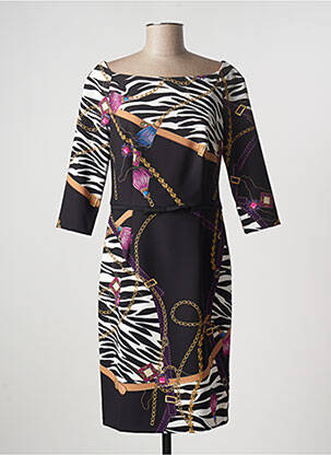 Rochie midi mâneci 3/4 mâneci 3/4 negru RINASCIMENTO femeie