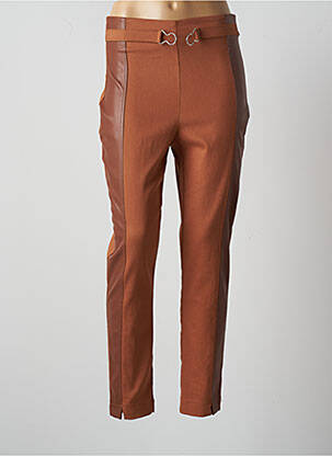 Pantalon slim talie înaltă talie înaltă maro RINASCIMENTO femeie