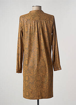 Rochie midi mâneci lungi mâneci lungi maro CIMINY femeie