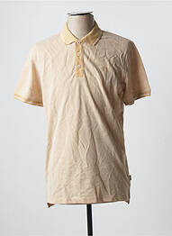 Polo broderie cu motive brodate mâneci scurte bej JACK & JONES homme
