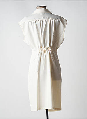 Rochie midi mâneci scurte mâneci scurte bej K-DESIGN femeie