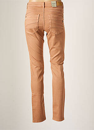 Pantalon slim țesătură poplin mărime normală roz CREAM femeie