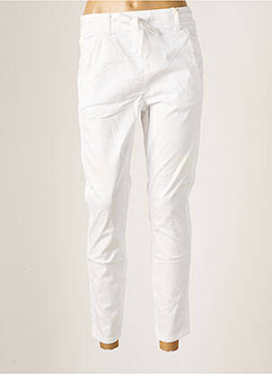 Pantalon 7/8 țesătură poplin mărime normală alb CREAM femeie