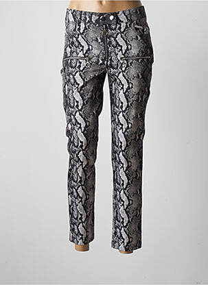 Pantalon slim țesătură poplin mărime normală bej LAUREN VIDAL femeie
