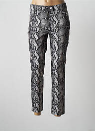 Pantalon slim țesătură poplin mărime normală bej LAUREN VIDAL femeie