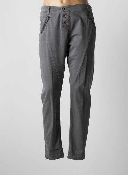 Pantalon drept gri UNO PIU UNO femeie