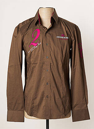 Cămașă cu mâneci lungi maro VESTIAIRES PRINCIPAUTE CANNOISE bărbat