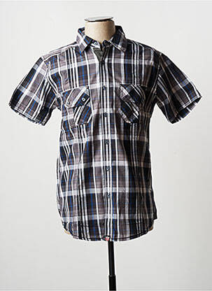 Cămașă cu mâneci scurte gri D555 bărbat