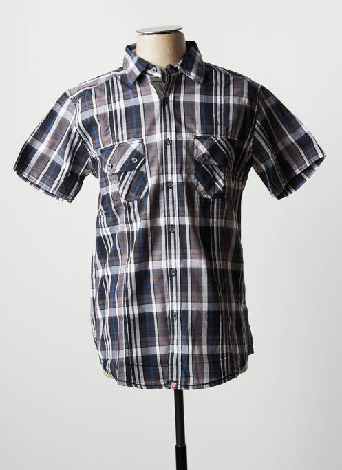 Cămașă cu mâneci scurte gri D555 bărbat