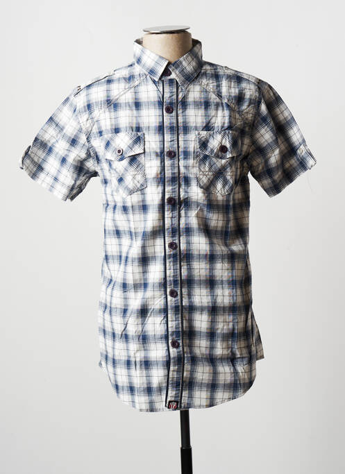 Cămașă cu mâneci scurte albastru D555 bărbat