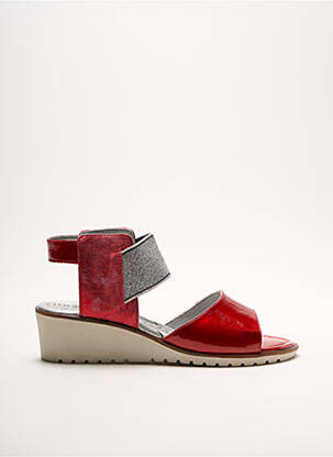 Sandale/Pantofi decupați roșu UN TOUR EN VILLE femeie