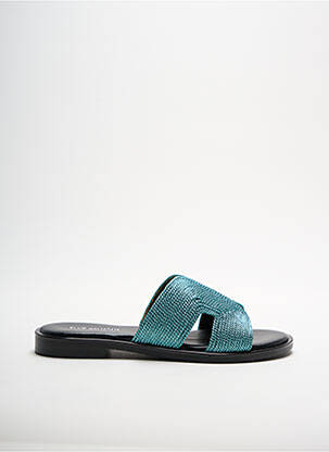 Mulete/Saboți albastru ELUE PAR NOUS femeie