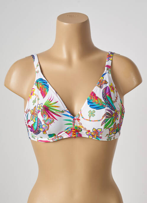 Sutien de costum de baie alb ANTIGEL femeie