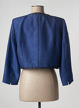 Bolero efect material satinat albastru PAUPORTÉ femeie
